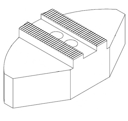 Čelist horní měkká GPS-M 250-1; v=60mm; segmentová (80 x 180 x 60), 1,5x60° - SADA