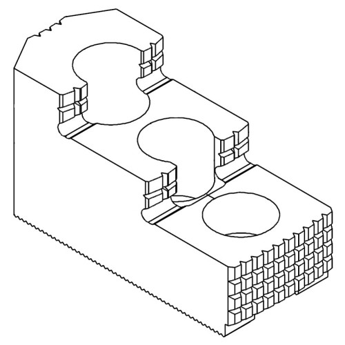 Čelist tvrdá horní SGT C135-12-30; rozteč děr 16mm; drážka 12mm; 1/16"x90°; sada (3ks)