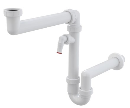 Sifon dřezový DN40, s přípojkou a převlečnou maticí 6/4