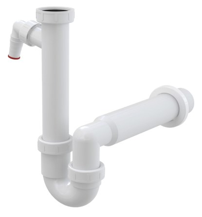 Sifon dřezový DN50 s přípojkou a převlečnou maticí 6/4