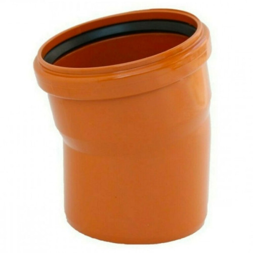 Odpadní koleno KG KGB, 15°, PVC, oranžová