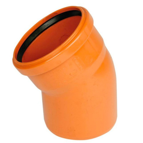 Odpadní koleno KG KGB, 30°, PVC, oranžová