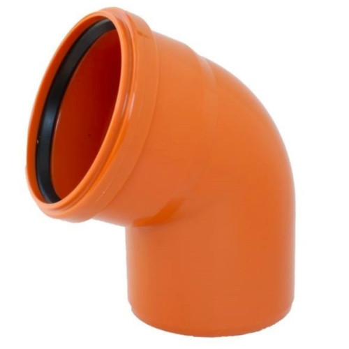 Odpadní koleno KG KGB, 67°, PVC, oranžová