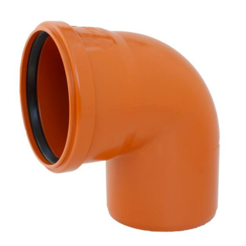 Odpadní koleno KG KGB, 87,5°, PVC, oranžová