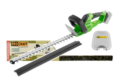 Procraft PZA26bb Aku plotostřih 20V Li-ion, lišta 550mm, 1400 ot., (bez baterie a nabíječky)