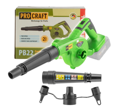 Procraft PB22 Aku fukar 20V, 8000-15000 m3/h, bez baterie a nabíječky