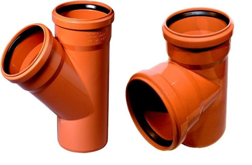 Odbočka odpadní KG KGEA DN160/160, PVC, oranžová