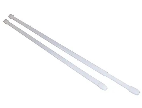 Tyč vitrážová teleskop.40-70cm kovová, bílá (2ks)