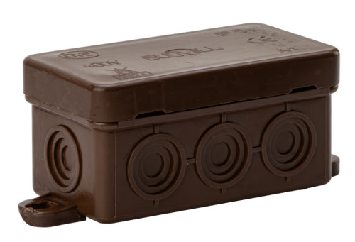 PDB75X35 Elastická nadomítková krabice, hnědá 80x42x40mm, IP54
