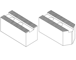 Čelisti měkké 1/16"x90°, šířka drážky - 11 (sklíčidla pr. 125 - 130 mm)