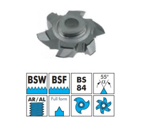VBD pro frézování vnějšího závitu - BSW, BSF, plný profil