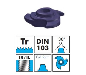 VBD pro frézování vnitřního závitu - Tr, plný profil