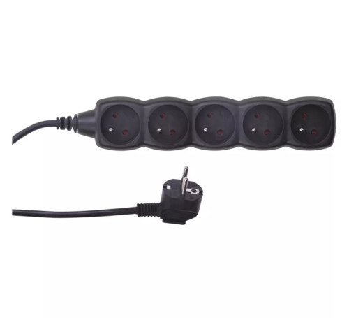 EMOS Prodlužovací kabel – 5 zásuvek, 3 m , černý