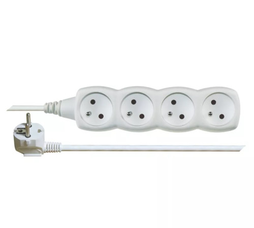 EMOS Prodlužovací kabel – 4 zásuvky, 3 m, bílý