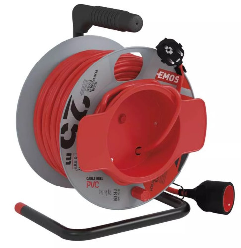 PVC prodlužovací kabel na bubnu – spojka, 25 m, 1,5 mm2, EMOS P19125