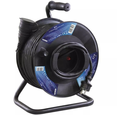 Gumový prodlužovací kabel na bubnu – spojka, 50 m, 1,5 mm2, EMOS P08150