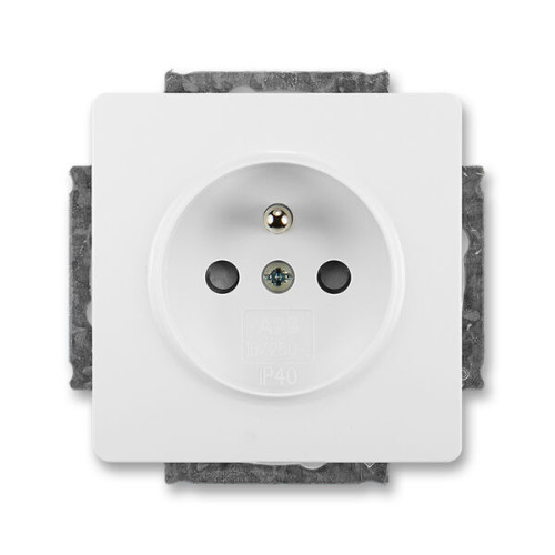 ABB 5518G-A02359 B1 Zásuvka jednonásobná s ochranným kolíkem, s clonkami