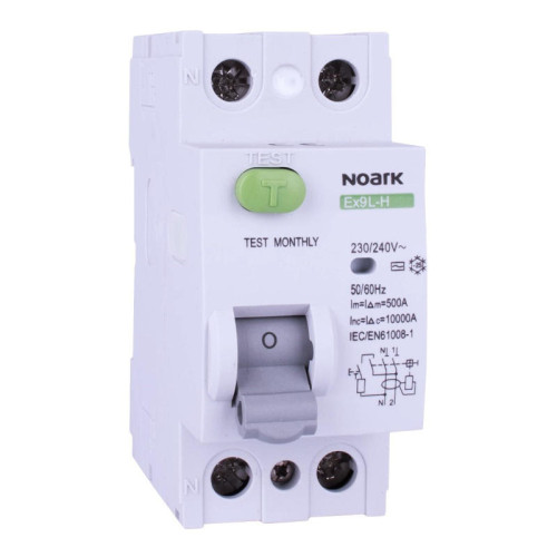 NOARK 108159 Ex9L-H 2P 25A AC 30mA 10kA Proudový chránič