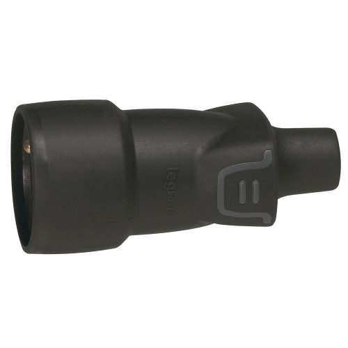 LEGRAND 050446 Zásuvka gumová 2P+T černá