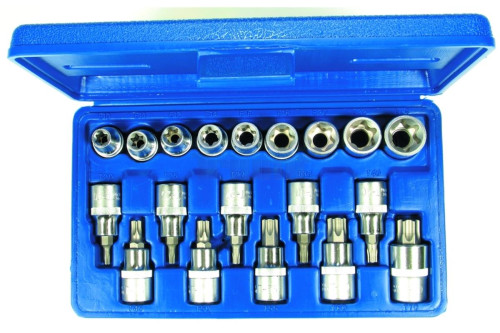 Triumf Sada klíčů 1/2", Torx T20-T70, E-profil E10-E24, 19-dílná 100-02094