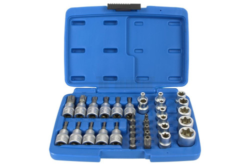 Triumf Sada klíčů 3/8", Torx T20-T70, E-profil E10-E24, 34-dílná 100-04336
