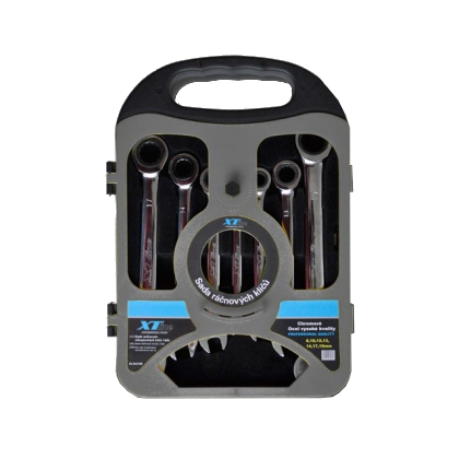 XTline Sada ráčnových klíčů 8-19 mm, 72 zubů, 7 dílů