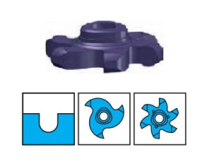 VBD pro frézování poloměrů a tvarových ploch - vnitřní radius