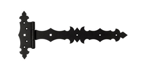 Závěs brankový ozdobný, černý 45x90x3,0 mm