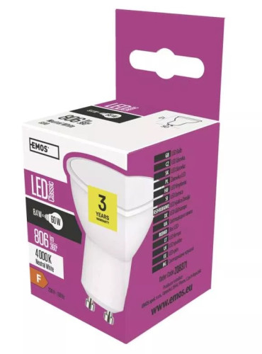 Žárovka LED MR16 GU10 9W neutrální bílá, ZQ8371
