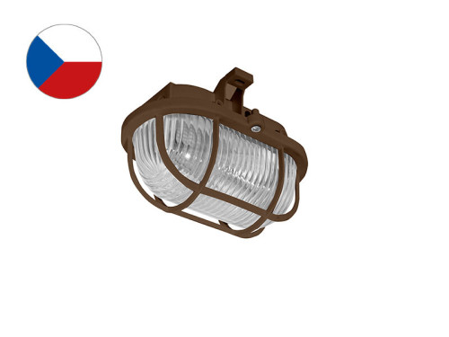 Svítidlo OVAL 60 plast, hnědé