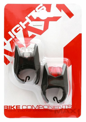 LED svítilna na kolo 2x2 CR2032 MAX 1  přední+zadní