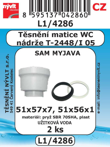 Těsnění matice WC T-2448/I05 2ks