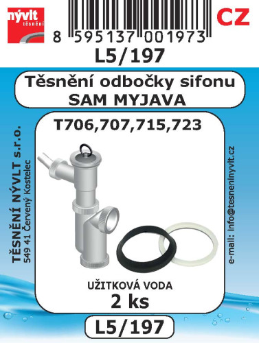 Těsnění do sifonové odbočky SAM MYJAVA 2ks