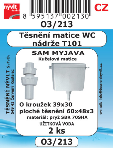 Těsnění pod montážní matici splach.WC T101 2ks
