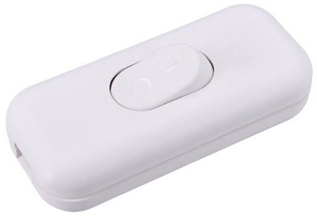 Solight EA1205 Spínač šňůrový průchozí 2,5A / 250V bílý