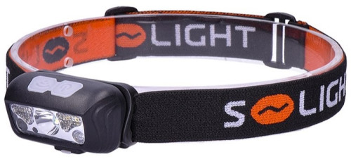 SOLIGHT Čelovka LED nabíjecí LI-ION 150+100lm, bílé a červené světlo