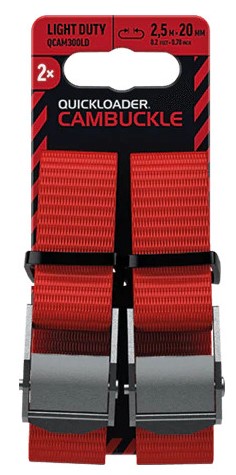 QUICKLOADER Cambuckle 300kg, 2,5 m x 20mm 2 pack Popruh se sponou