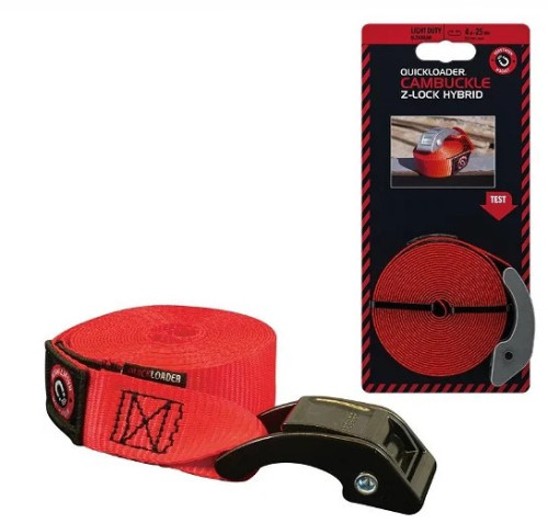 QUICKLOADER Cambuckle Z-lock Hybrid 800 kg, 4 m × 25 mm Popruh se sponou