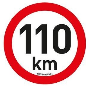 Samolepka omezení rychlosti 110 km/h reflexní (200 mm)