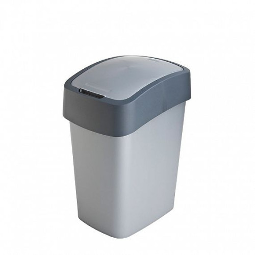 Curver FLIP BIN Odpadkový koš 25 l, šedostříbrný-černý